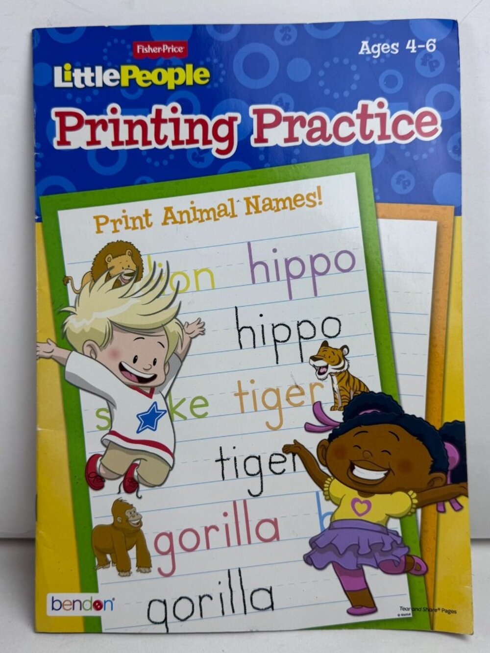 Fisher-Price Little People Printing Practice Workbook Ages 4-6 Bendon Learning